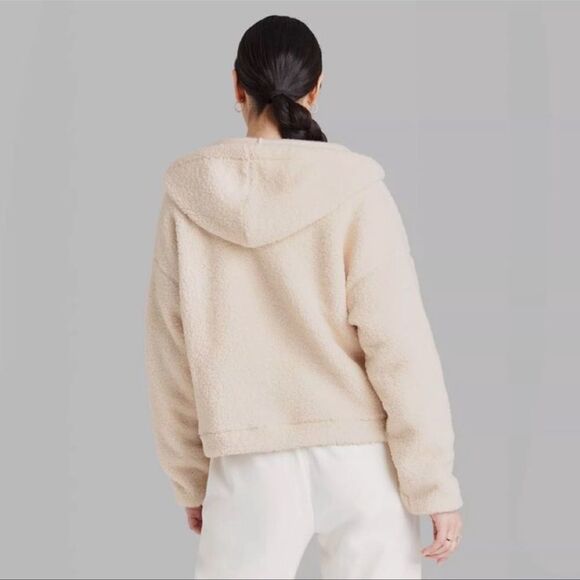 ⭐️nwt Wild Fable Teddy Sherpa Hoodie⭐️ - Picture 3 of 11